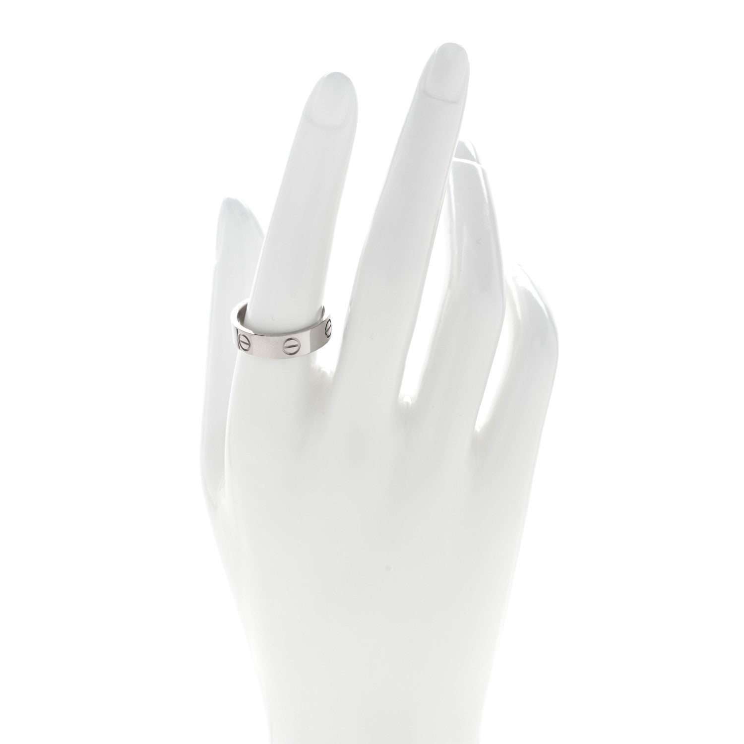 Cartier 18K White Gold 5.5mm LOVE Ring 57 8 2 of 5