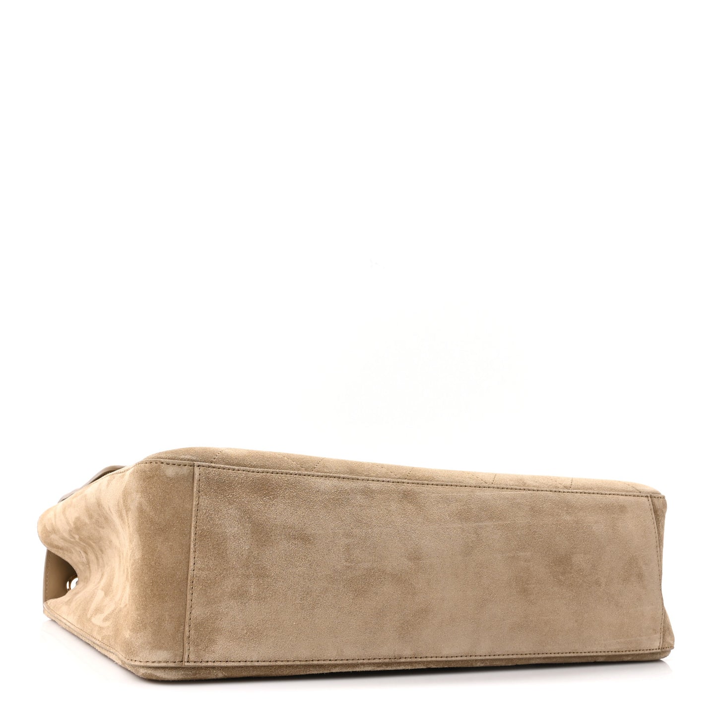 Suede Calfskin Souplissimo Maxi Flap Dark Beige