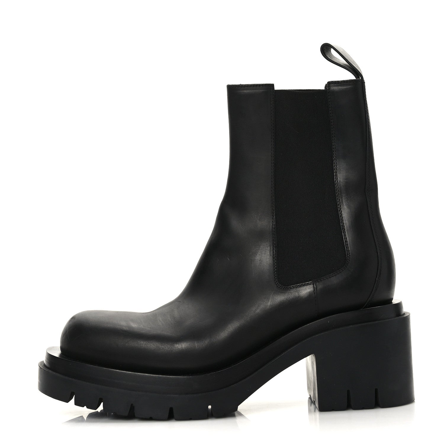 Bottega Veneta Calfskin The Lug Chelsea 30/70mm Ankle Boots 40 Black 1 of 7
