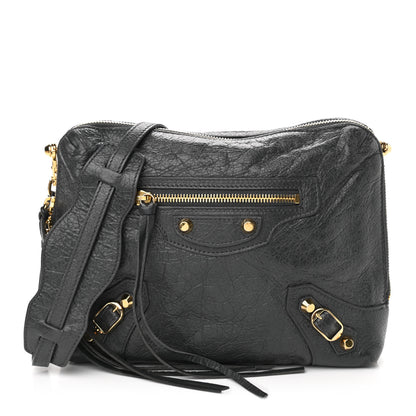 Balenciaga Agneau Gold Hardware XS Reporter Crossbody Grey 1 of 10