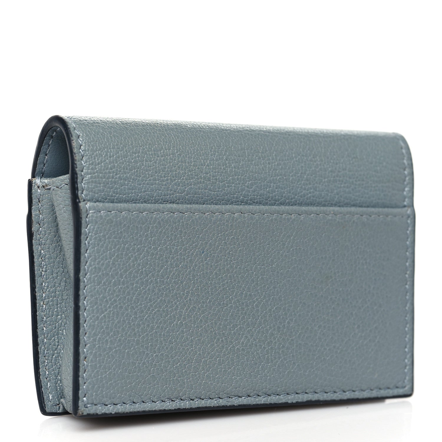 Christian Dior Goatskin Saddle Card Holder Sky Blue 3 of 8