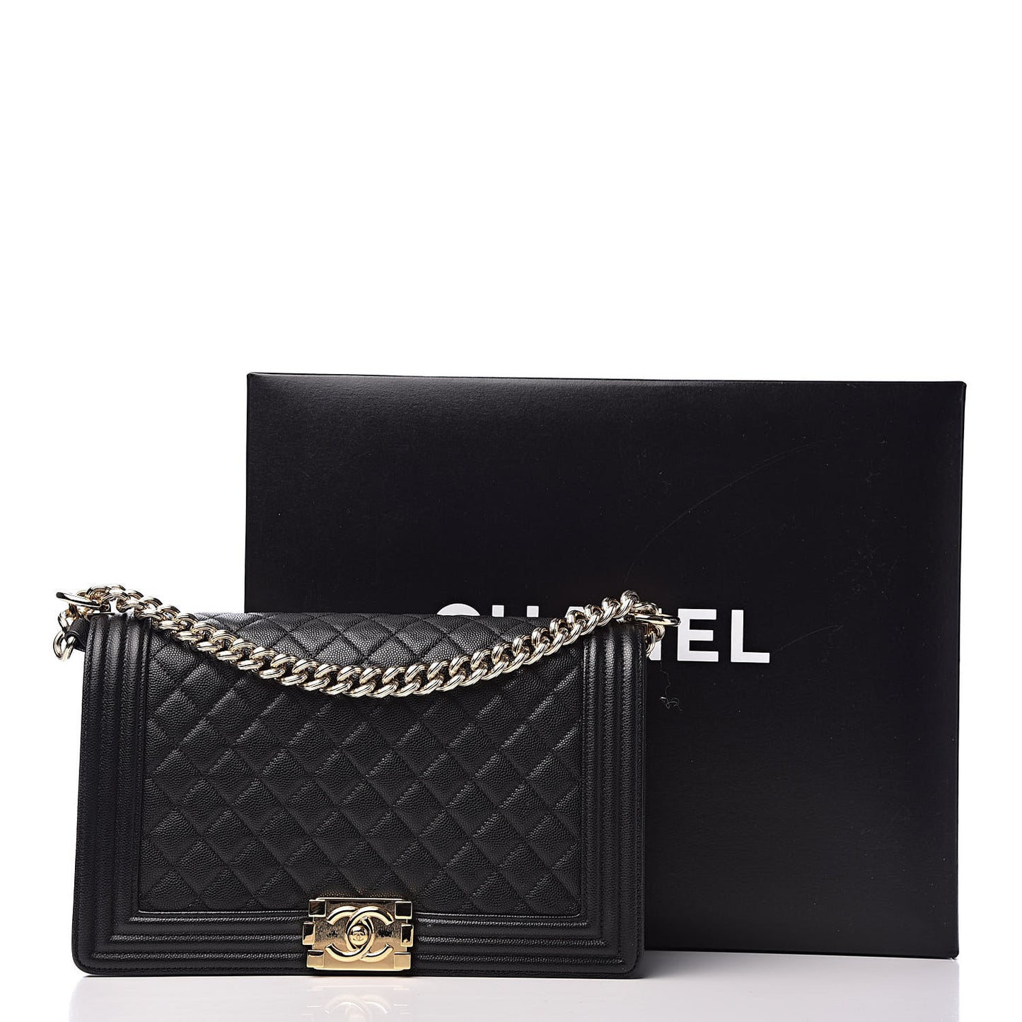 Caviar Quilted New Medium Boy Flap Black