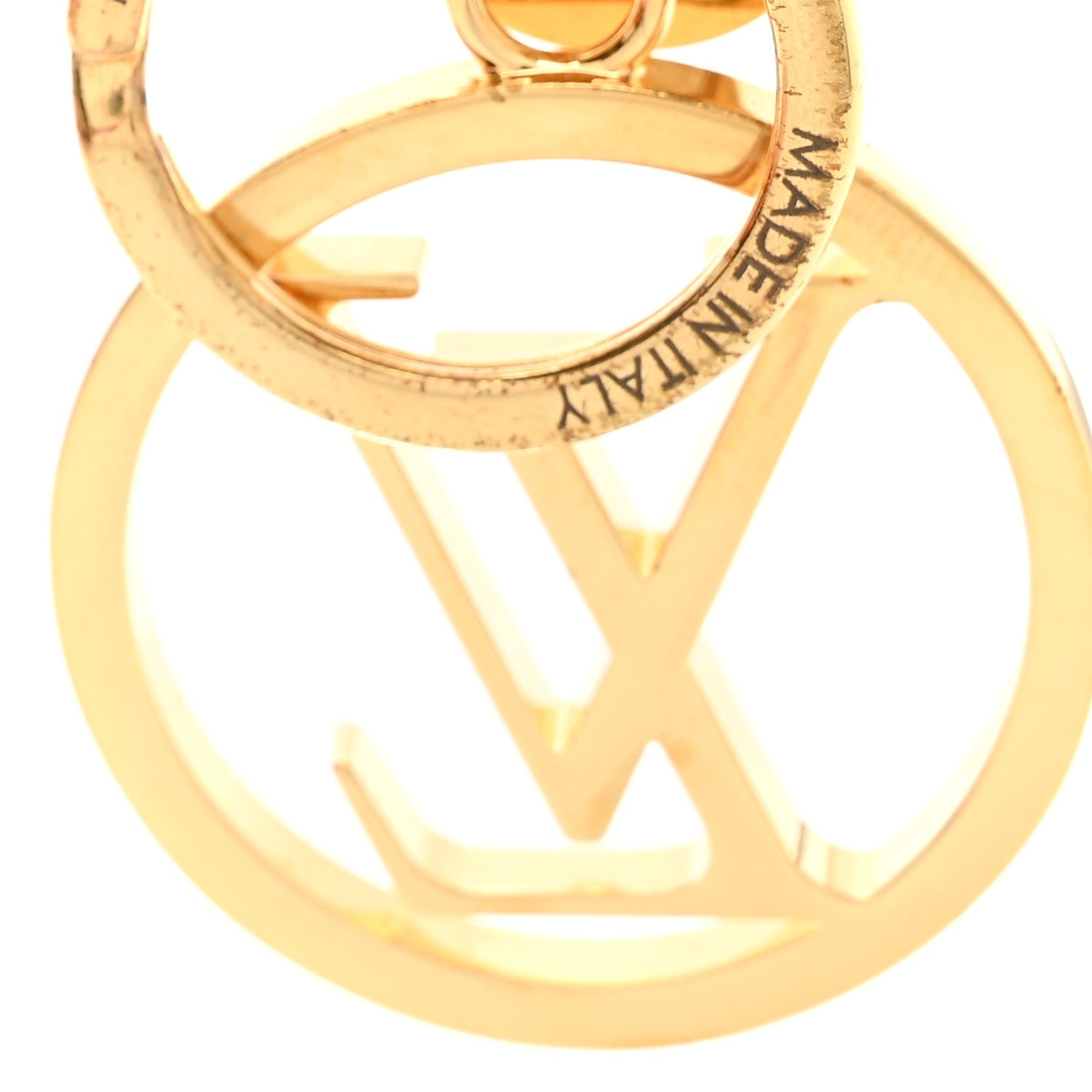 Louis Vuitton LV Circle Bag Charm Key Holder Gold 4 of 5
