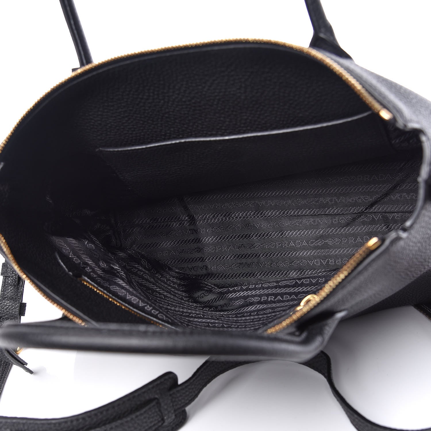 Prada Vitello Daino Tote Black 6 of 12