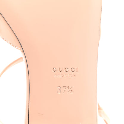 Gucci Vernice Crystal Double G Ballet Flat 37.5 Skin Rose 7 of 8