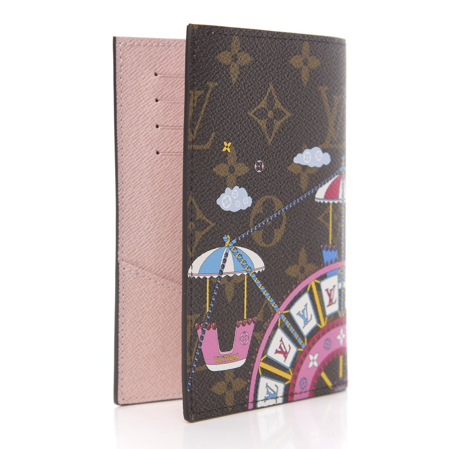 Louis Vuitton Monogram 2020 Christmas Animation Big Wheel Passport Cover Rose Ballerine 2 of 6