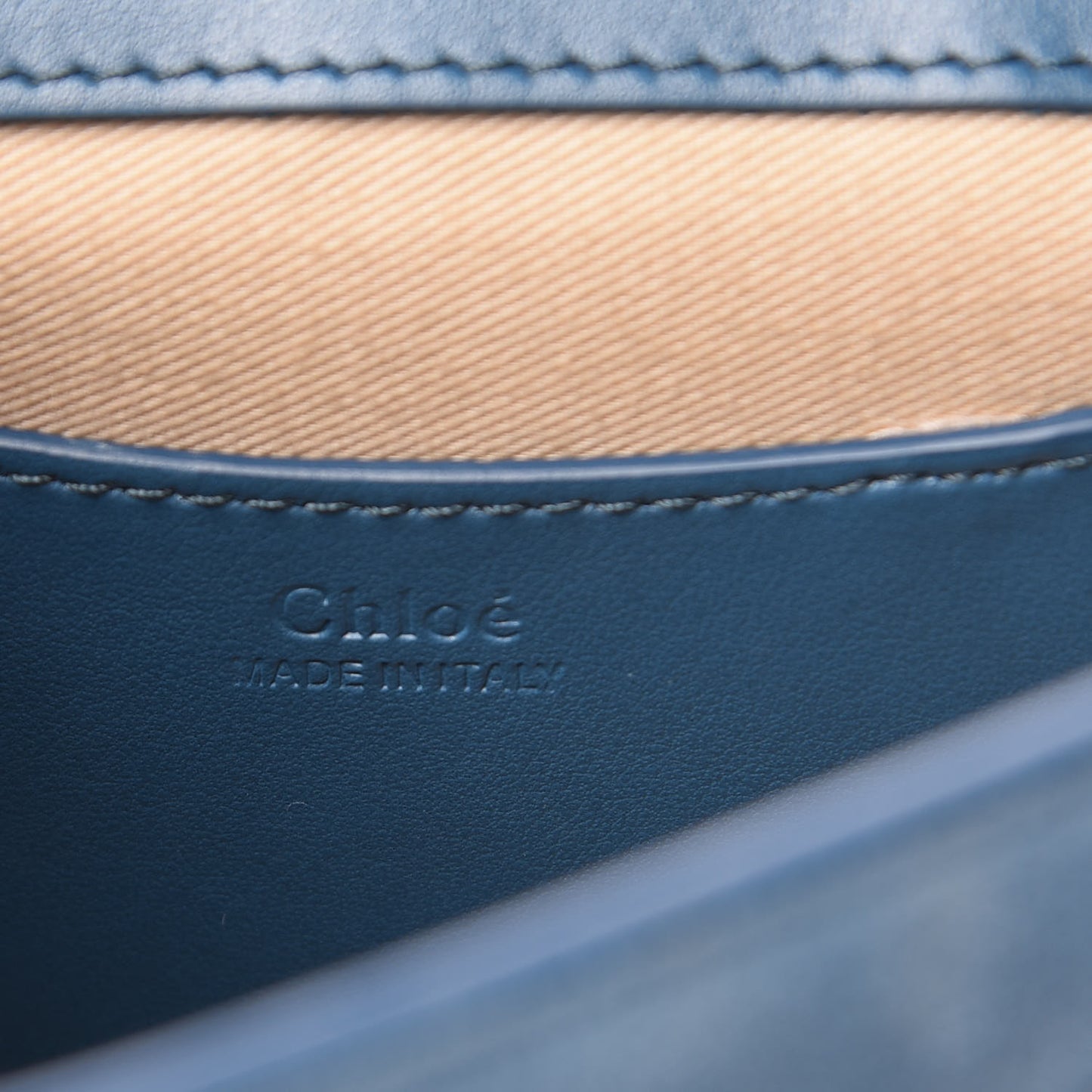 Calfskin Small Tess Bag Vinyl Blue