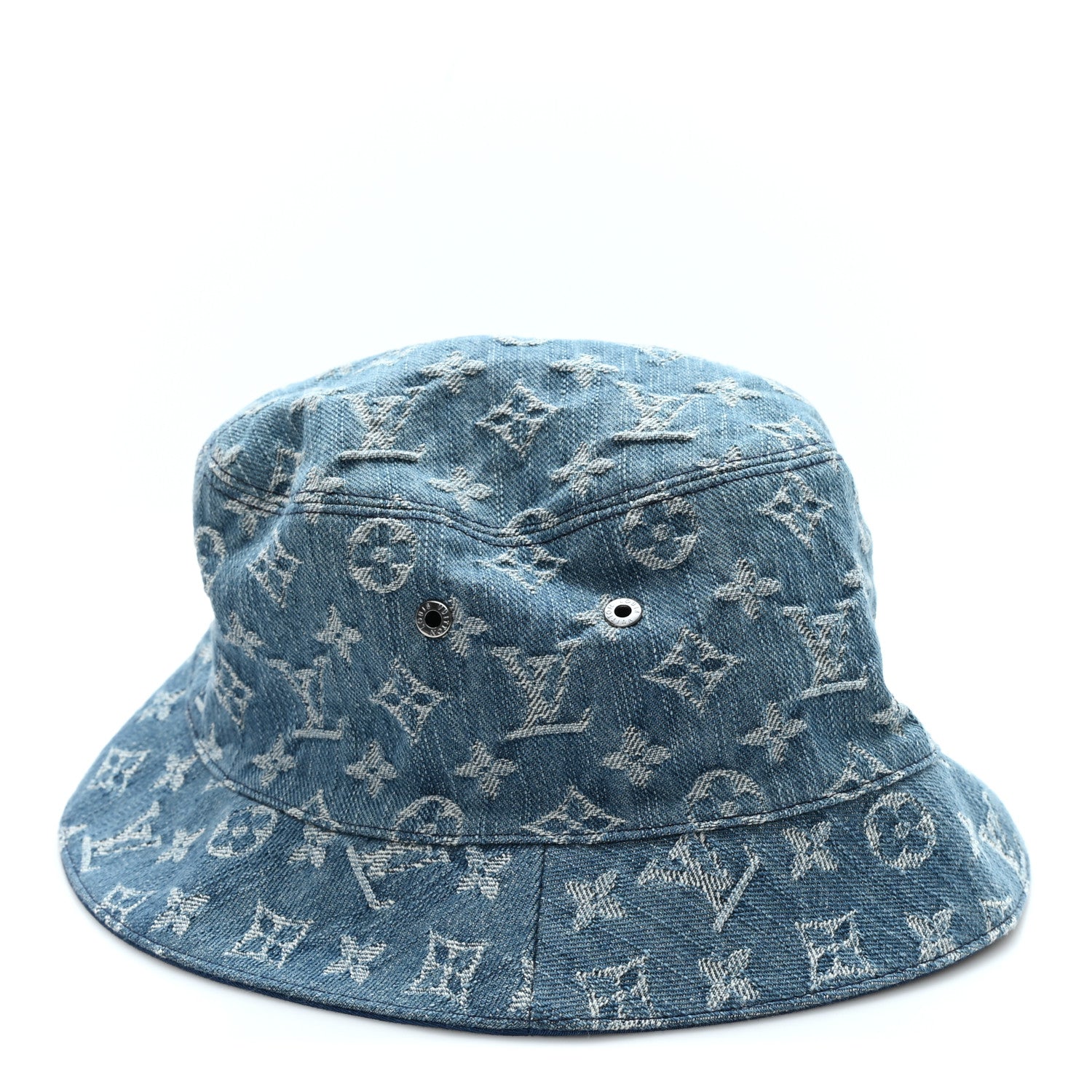 Louis Vuitton Monogram Denim Essential Bucket Hat 60 Blue 5 of 9