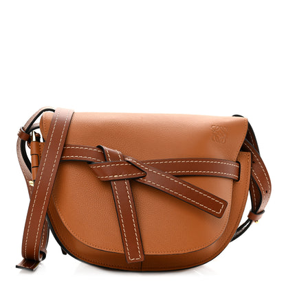 Loewe Grained Calfskin Small Gate Crossbody Bag Caramel Pecan 1 of 9