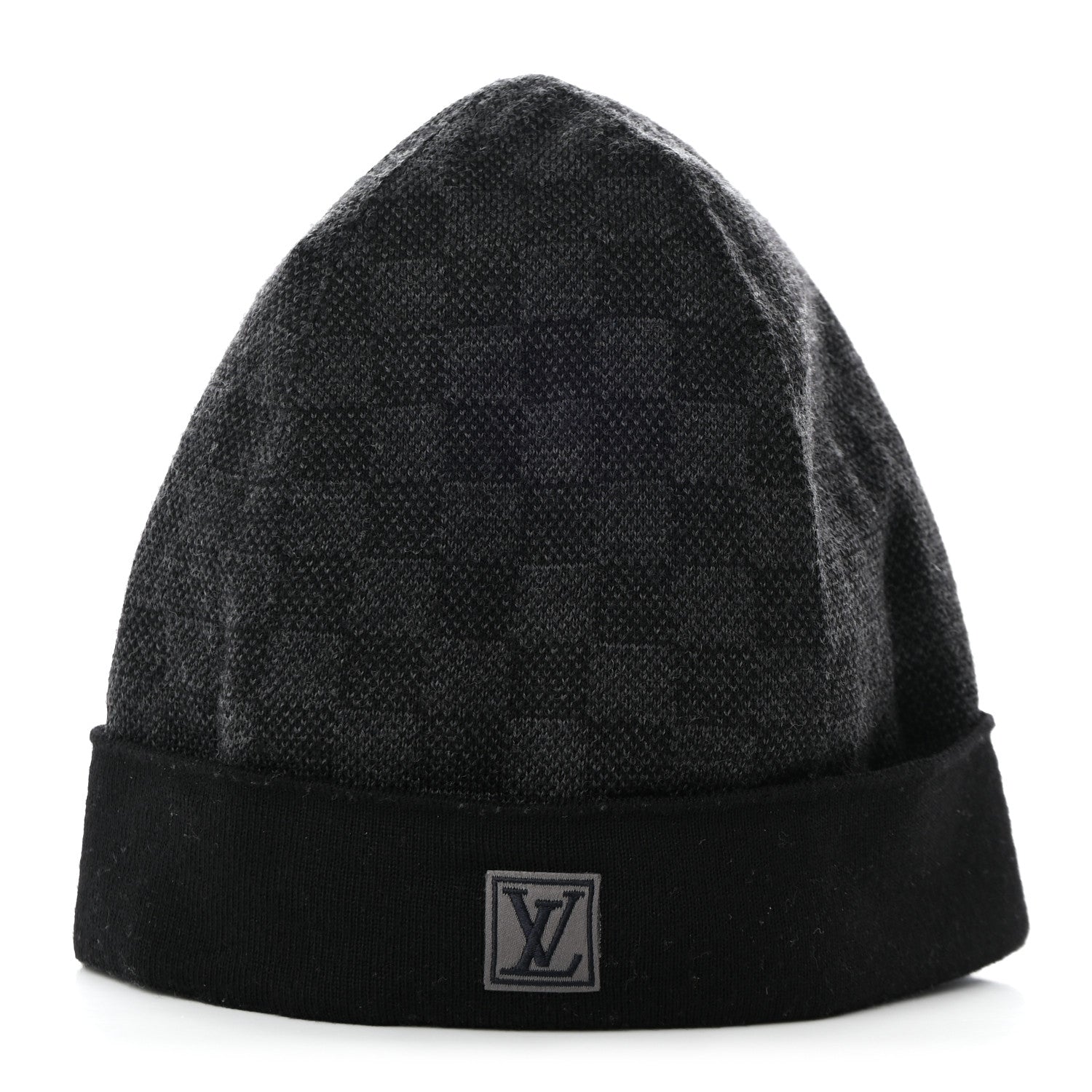 Louis Vuitton Wool Bonnet Petit Damier Graphite Beanie Hat 1 of 6