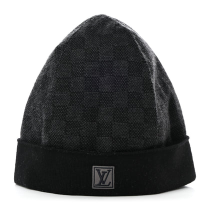 Louis Vuitton Wool Bonnet Petit Damier Graphite Beanie Hat 1 of 6