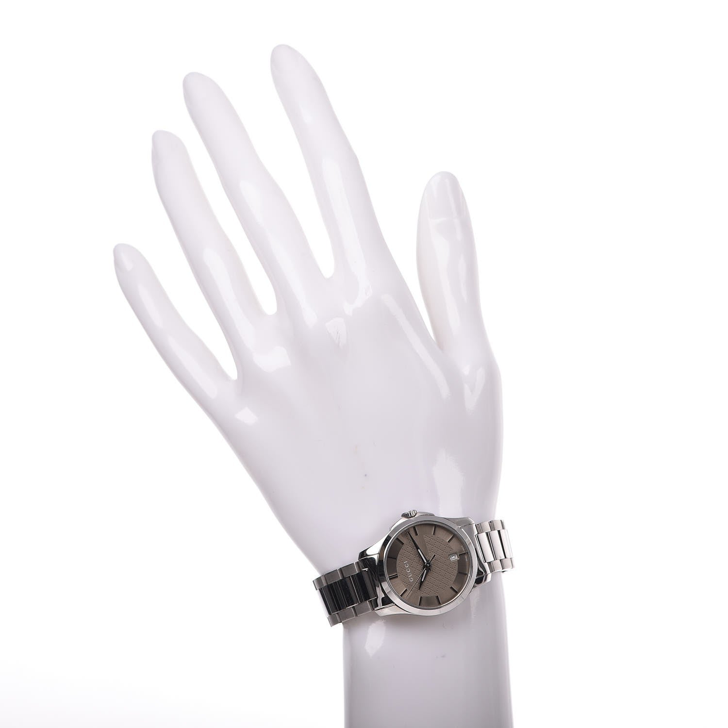 Gucci Stainless Steel 27mm G-Timeless Quartz Watch Brown 2 of 9