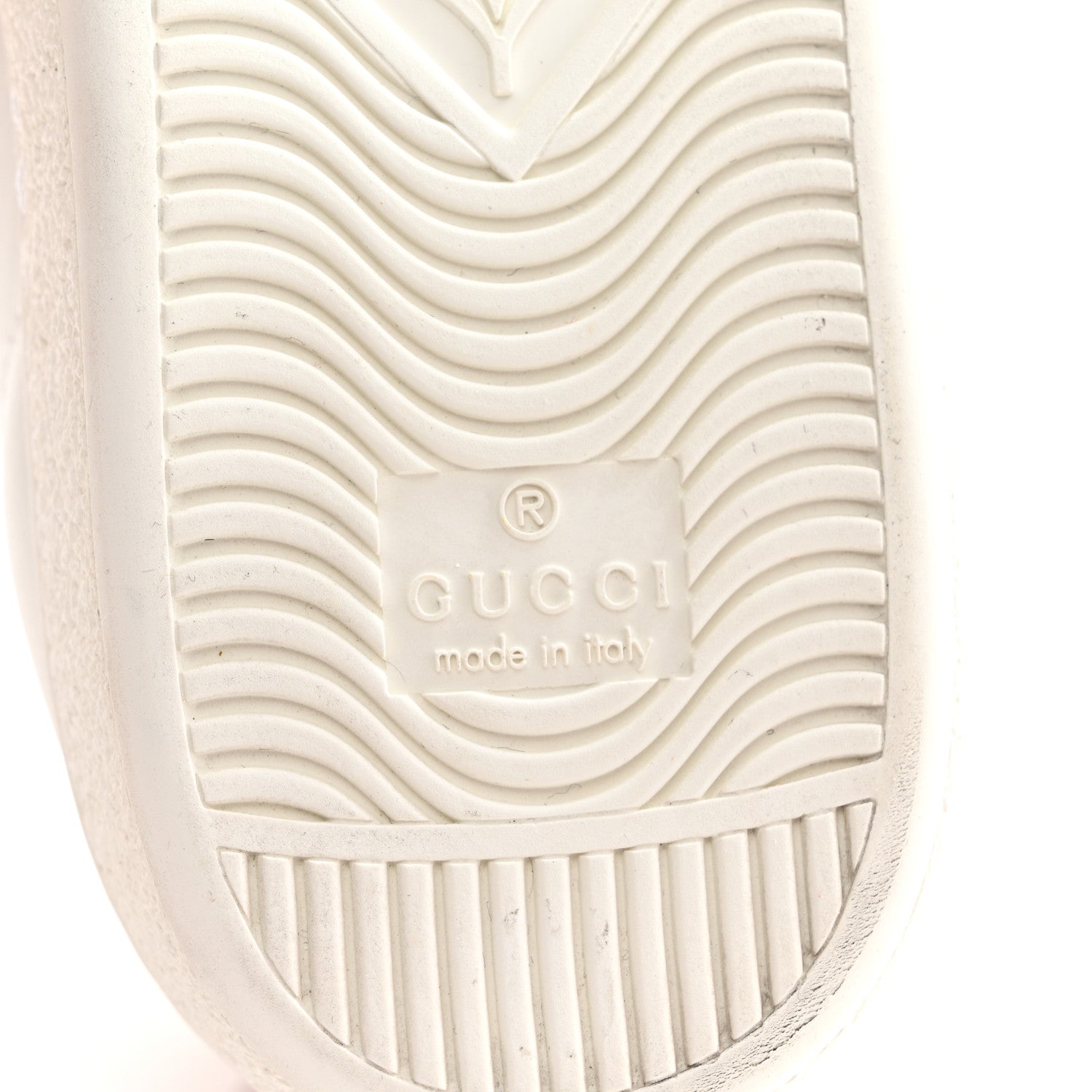Gucci Calfskin Ayers Bee Embroidered Womens Ace Sneakers 37 White Green 7 of 10