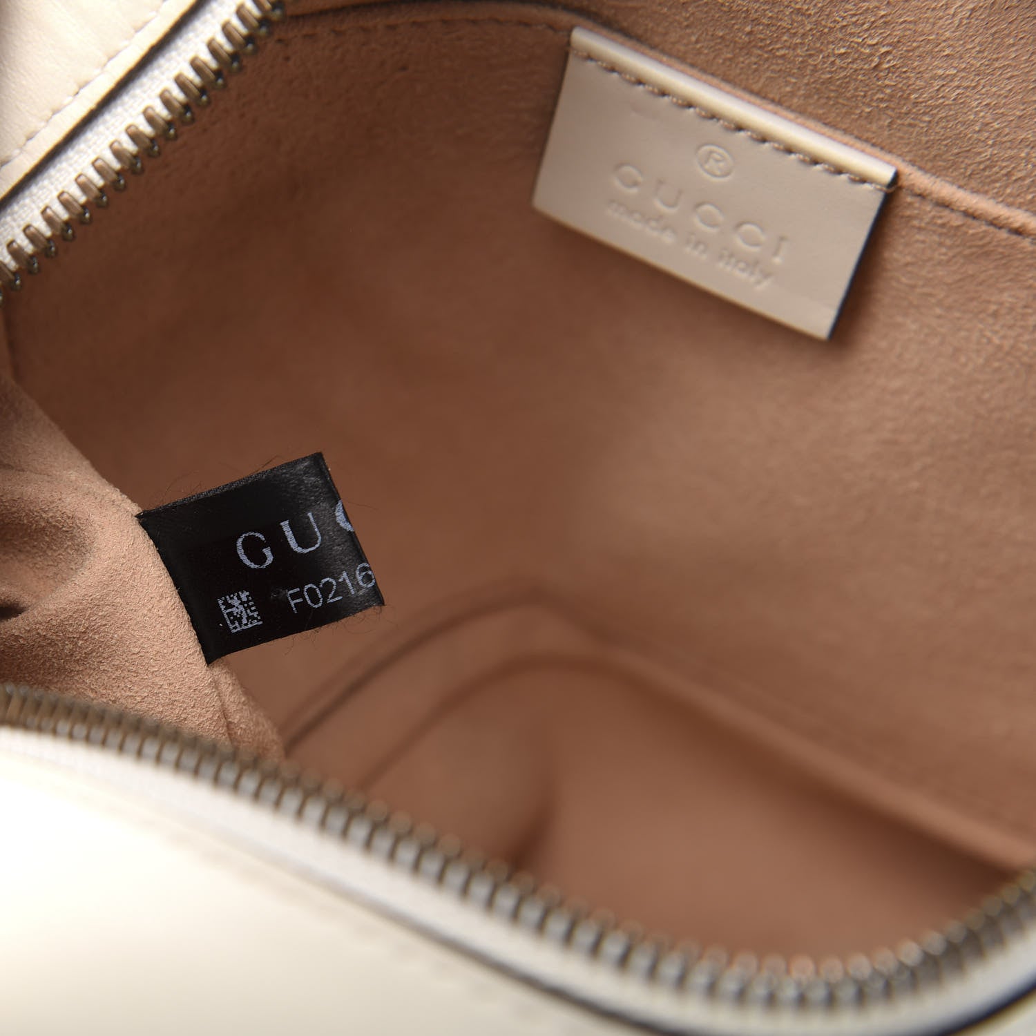 Gucci Calfskin Matelasse Trompe L'Oeil Print Small GG Marmont Chain Shoulder Bag White 8 of 13