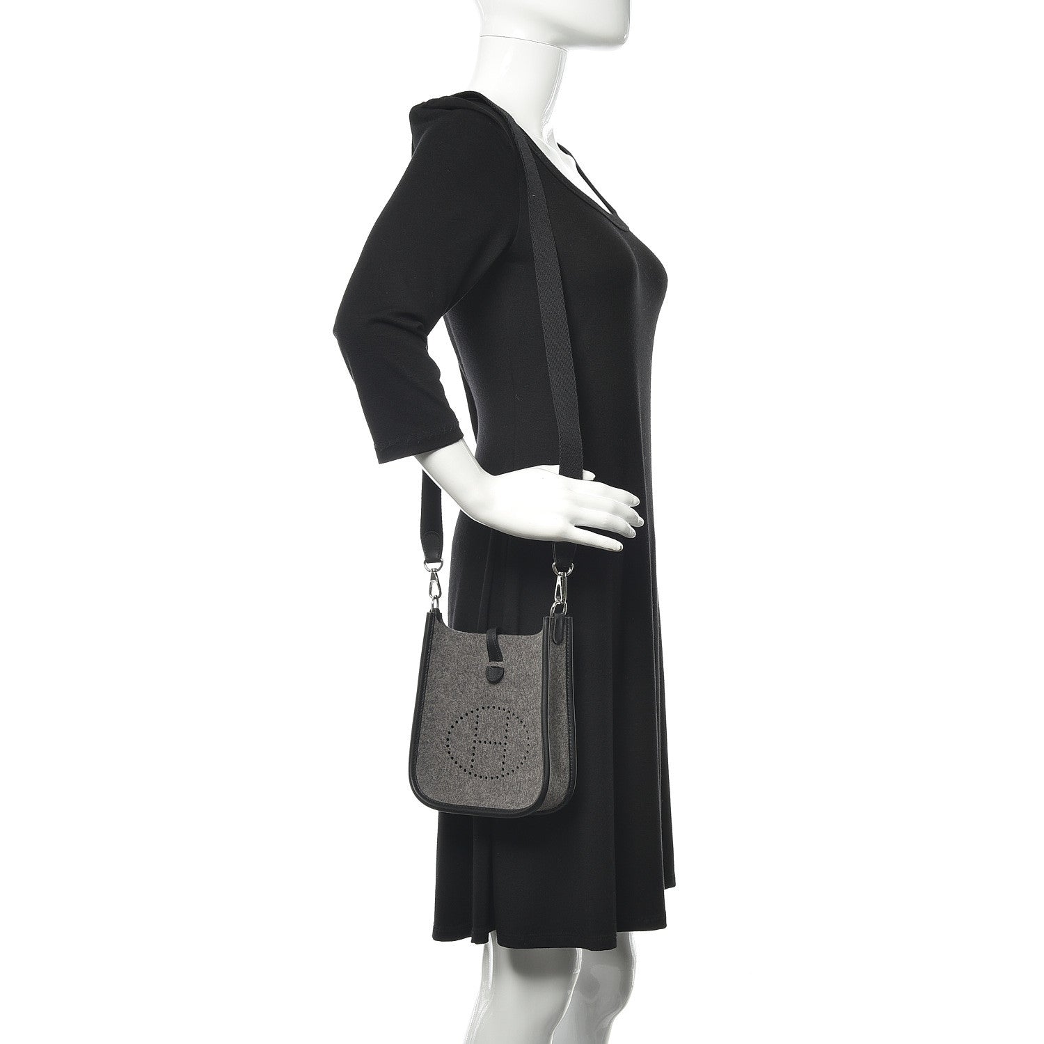 Hermes Feutre Swift Evelyne TPM Gris Moyen Black 2 of 11