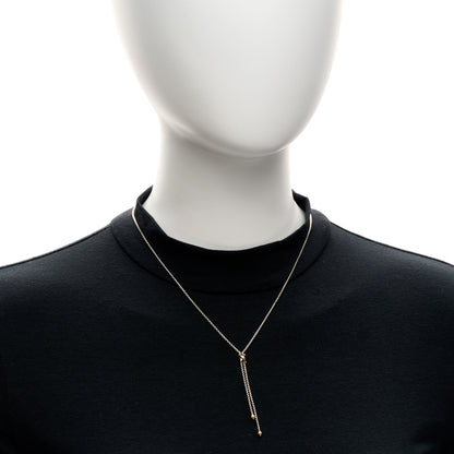 David Yurman Sterling Silver 18K Yellow Gold Petite X Lariat Necklace 2 of 5