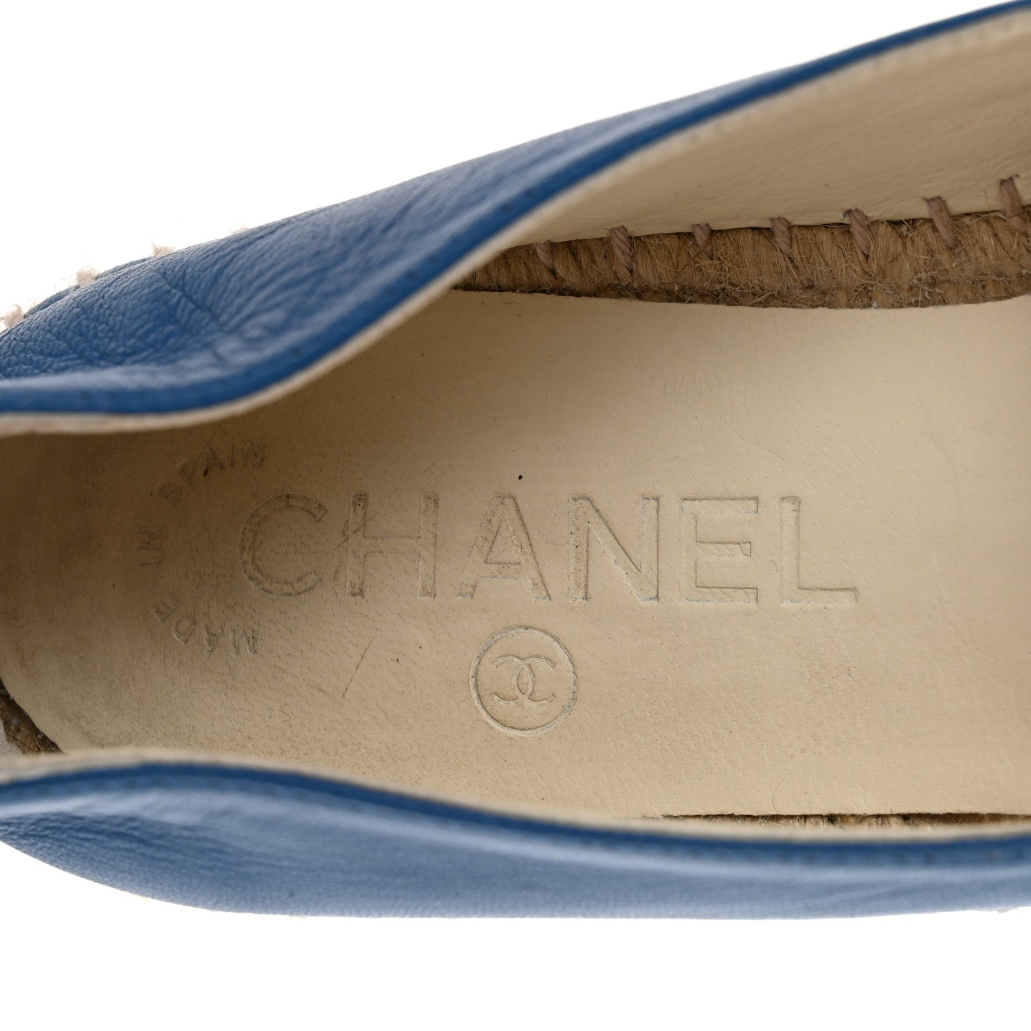 Chanel Lambskin CC Espadrilles 37 Blue 8 of 11