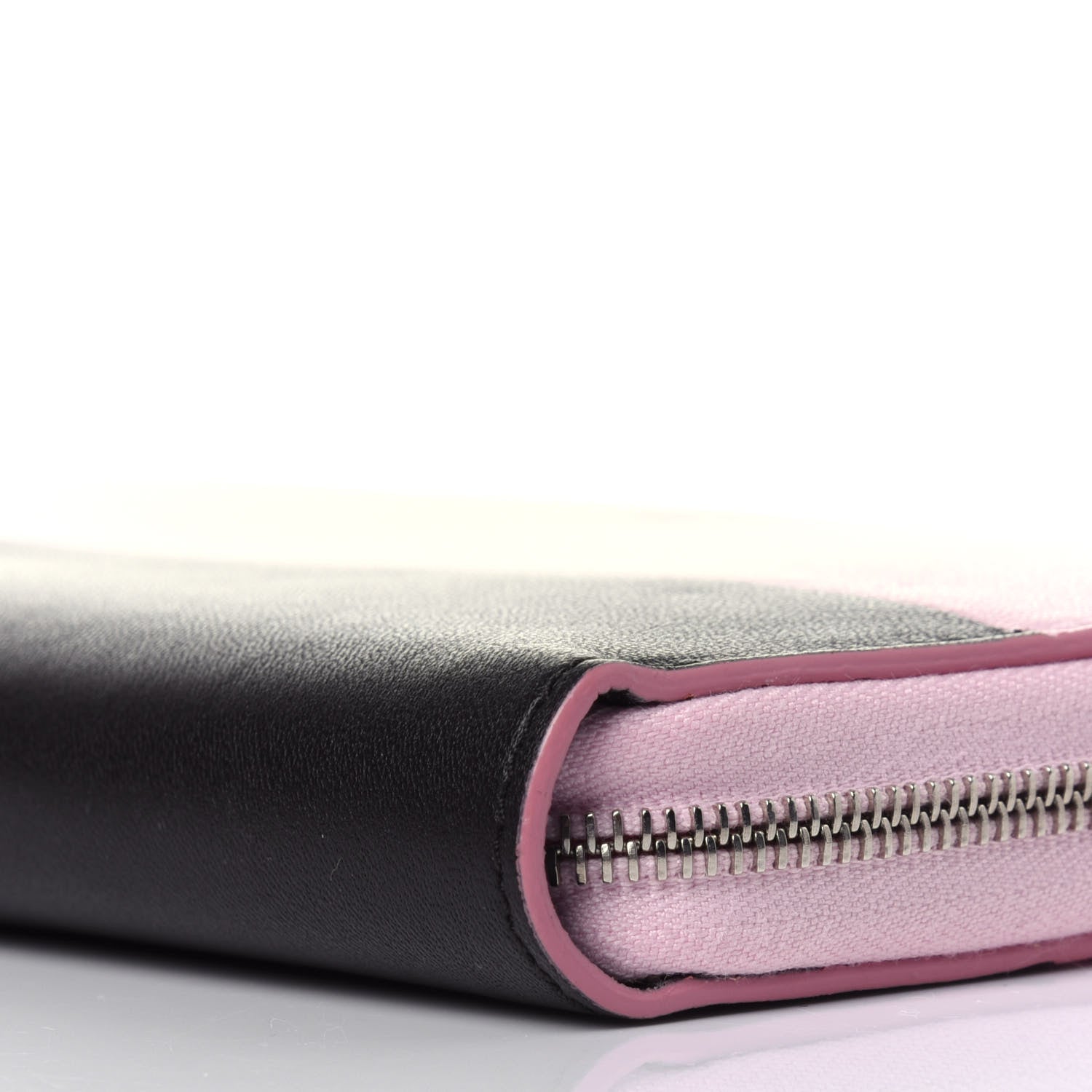 Celine Lambskin Large Zip Around Multifunction Wallet Antique Rose Black 9 of 12