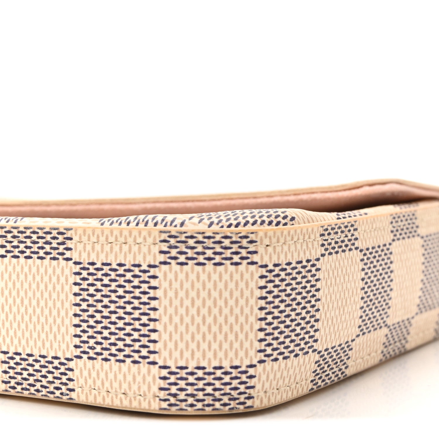Louis Vuitton Damier Azur Pochette Felicie Chain Wallet Rose Ballerine 10 of 10