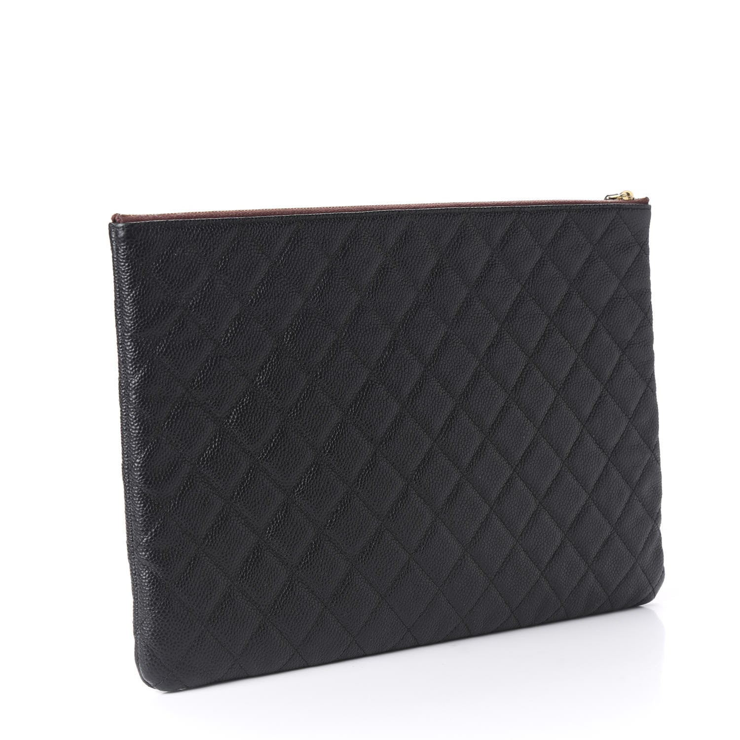 Chanel Caviar Quilted Large Cosmetic Case Black 2 of 9