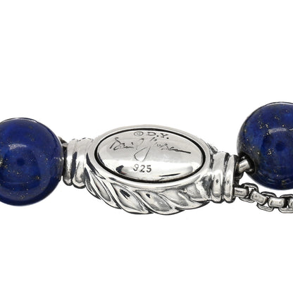 David Yurman Sterling Silver Lapis Lazuli Labradorite Pearl Spiritual Beads Bracelet 3 of 3