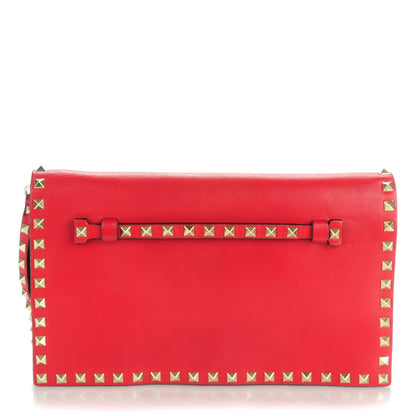 Valentino Garavani Nappa Rockstud Wristlet Clutch Rosso Valentino 1 of 7