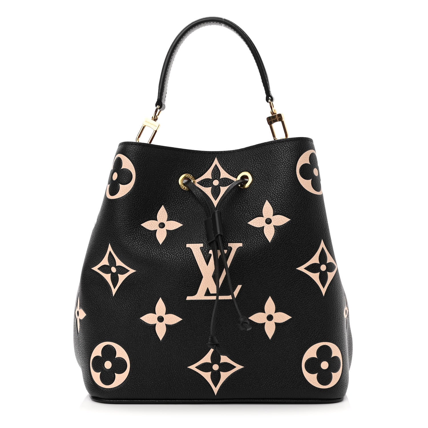 Louis Vuitton Empreinte Monogram Giant Neonoe MM Black Beige 1 of 9