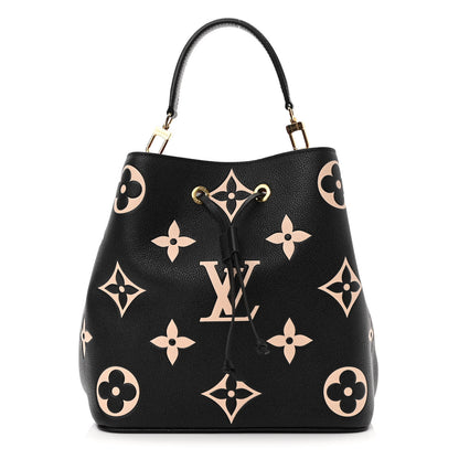 Louis Vuitton Empreinte Monogram Giant Neonoe MM Black Beige 1 of 9
