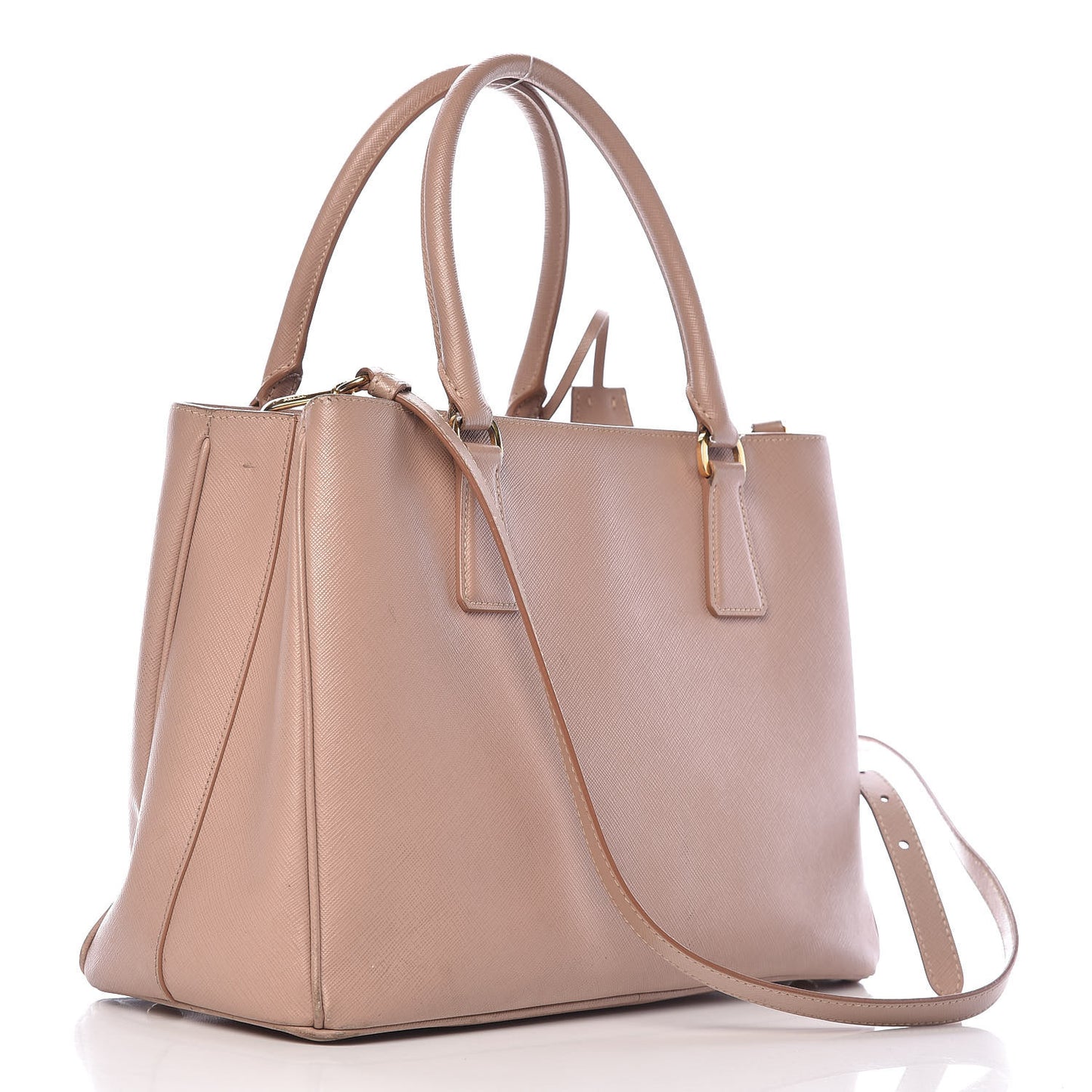 Saffiano Lux Medium Tote Cammeo