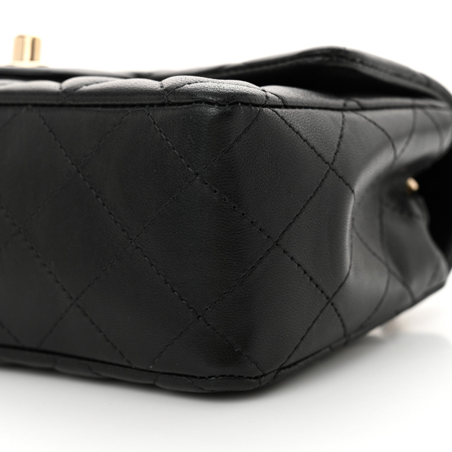 Chanel Lambskin Quilted Mini Rectangular Flap Black 10 of 11