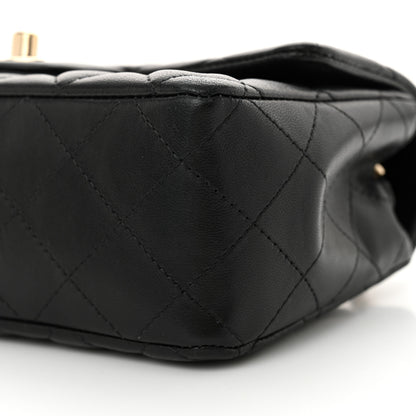 Chanel Lambskin Quilted Mini Rectangular Flap Black 10 of 11