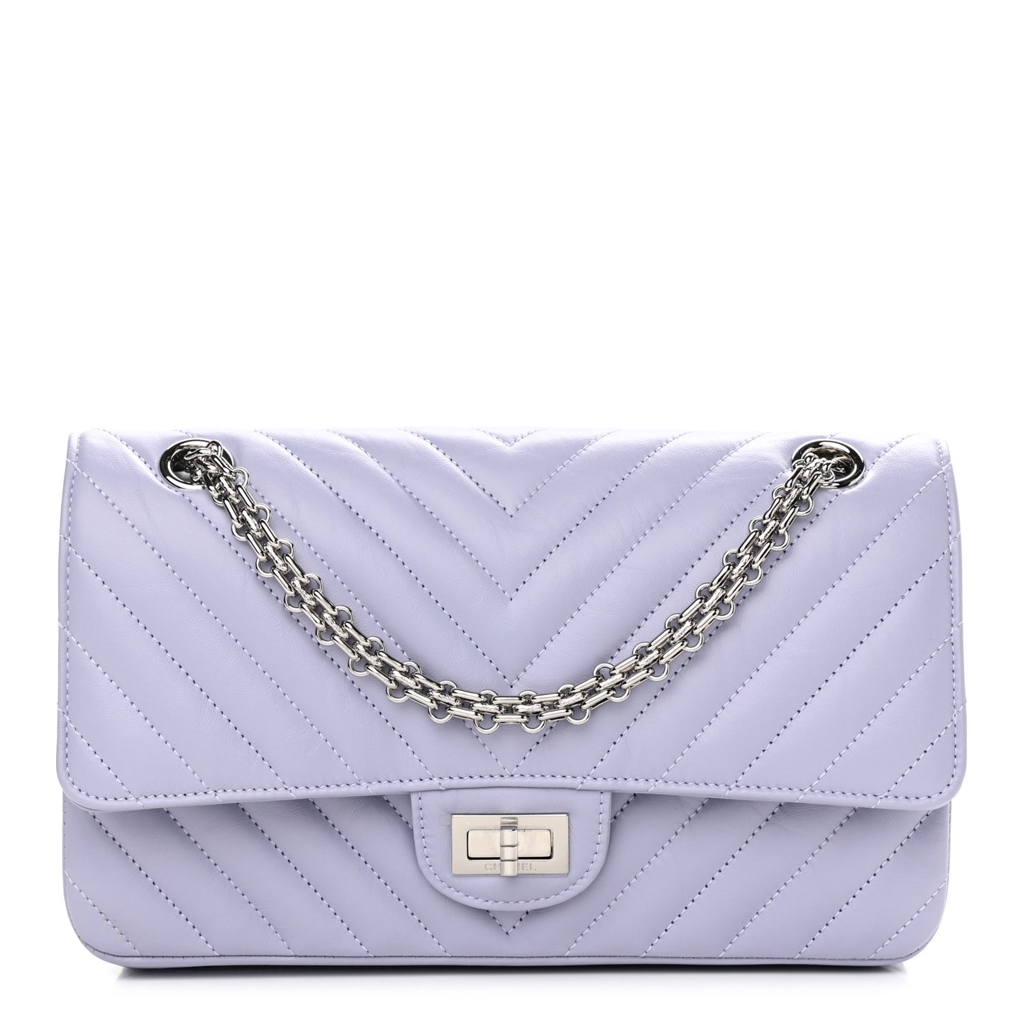 Aged Calfskin Chevron Quilted 2.55 Reissue 225 Flap Light Purple