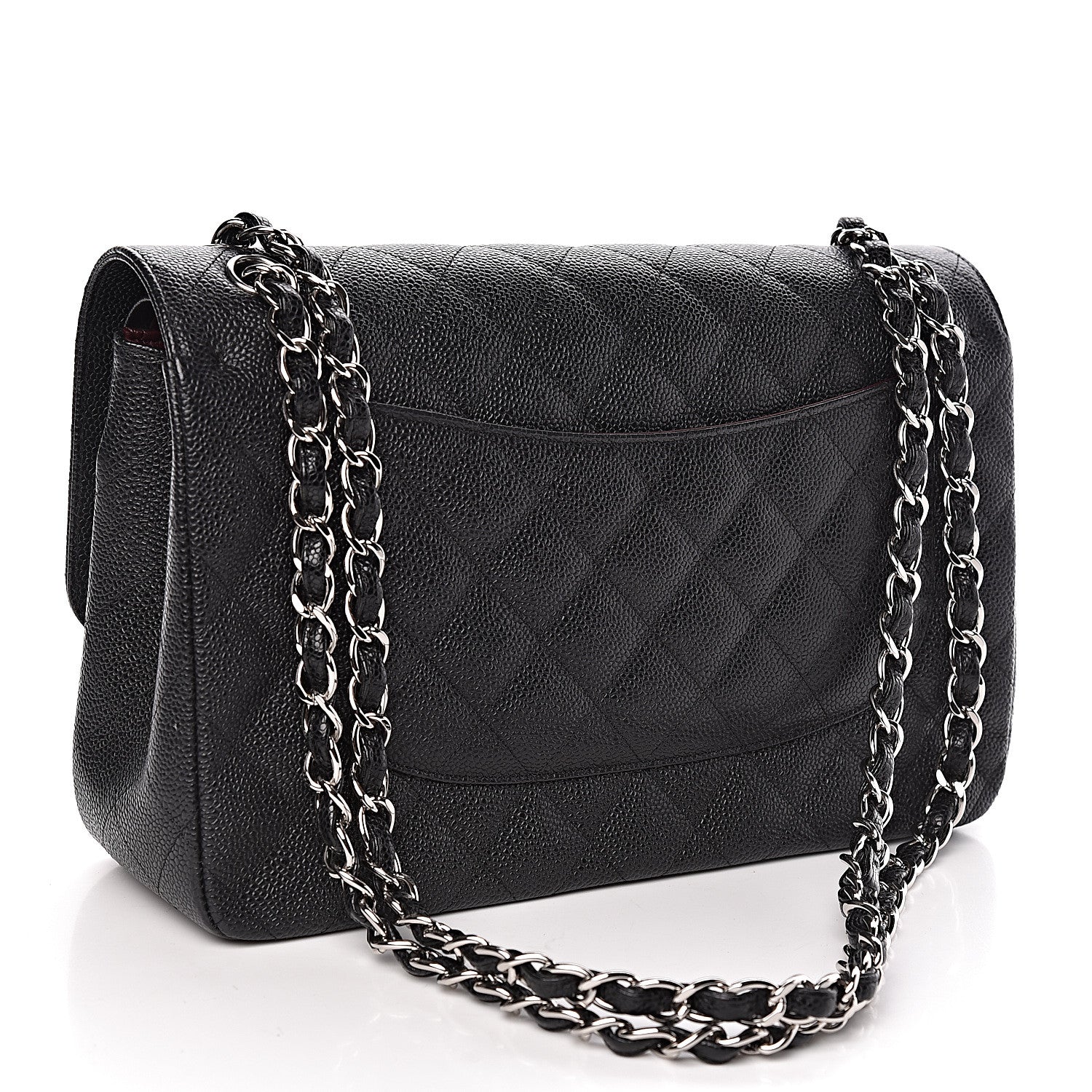 Chanel Caviar Quilted Jumbo Double Flap Black 3 of 11