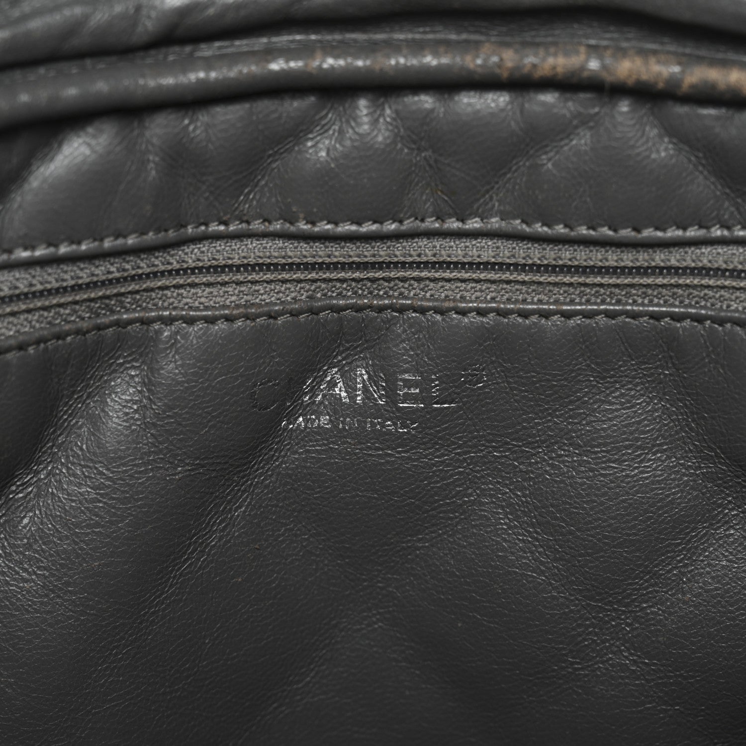 Chanel Aged Calfskin Quilted Large Reissue Camera Case Grey 6 of 12