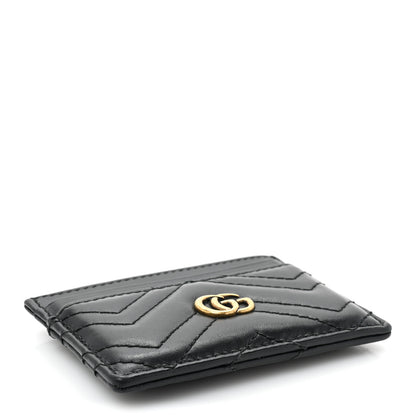 Gucci Calfskin Matelasse GG Marmont Card Holder Black 4 of 10