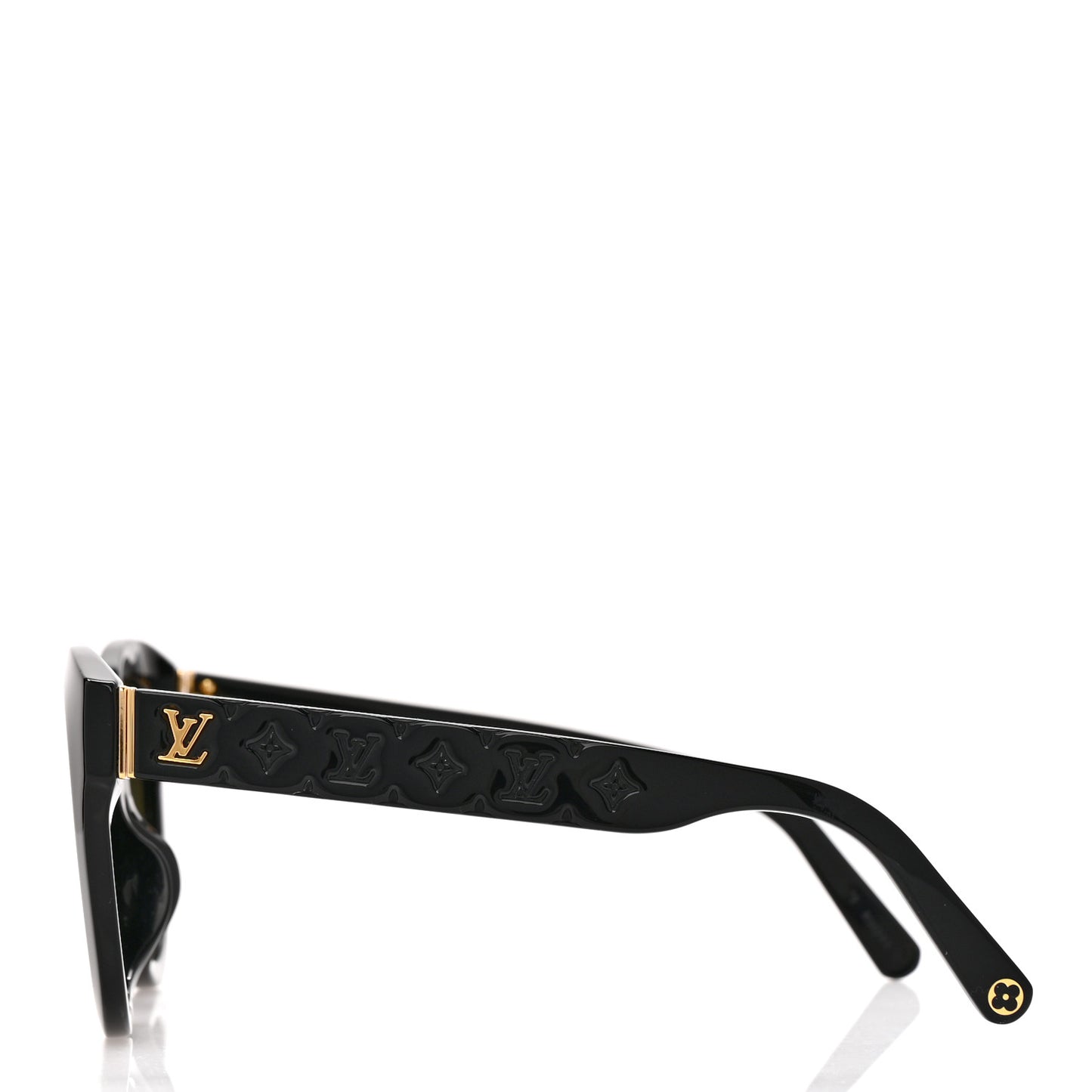 Acetate LV Empreinte Light Round Sunglasses Z1879E Black