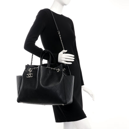 Chanel Grained Calfskin CC Pocket Tote Black 2 of 8