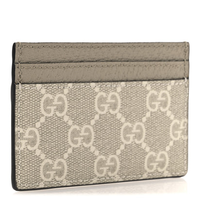 Gucci GG Supreme Monogram Textured Dollar Calfskin Web Ophidia Card Holder Beige Mystic White Oatmeal 3 of 6