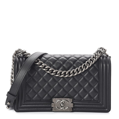 Chanel Calfskin Quilted Medium Boy Flap Black 1 of 9
