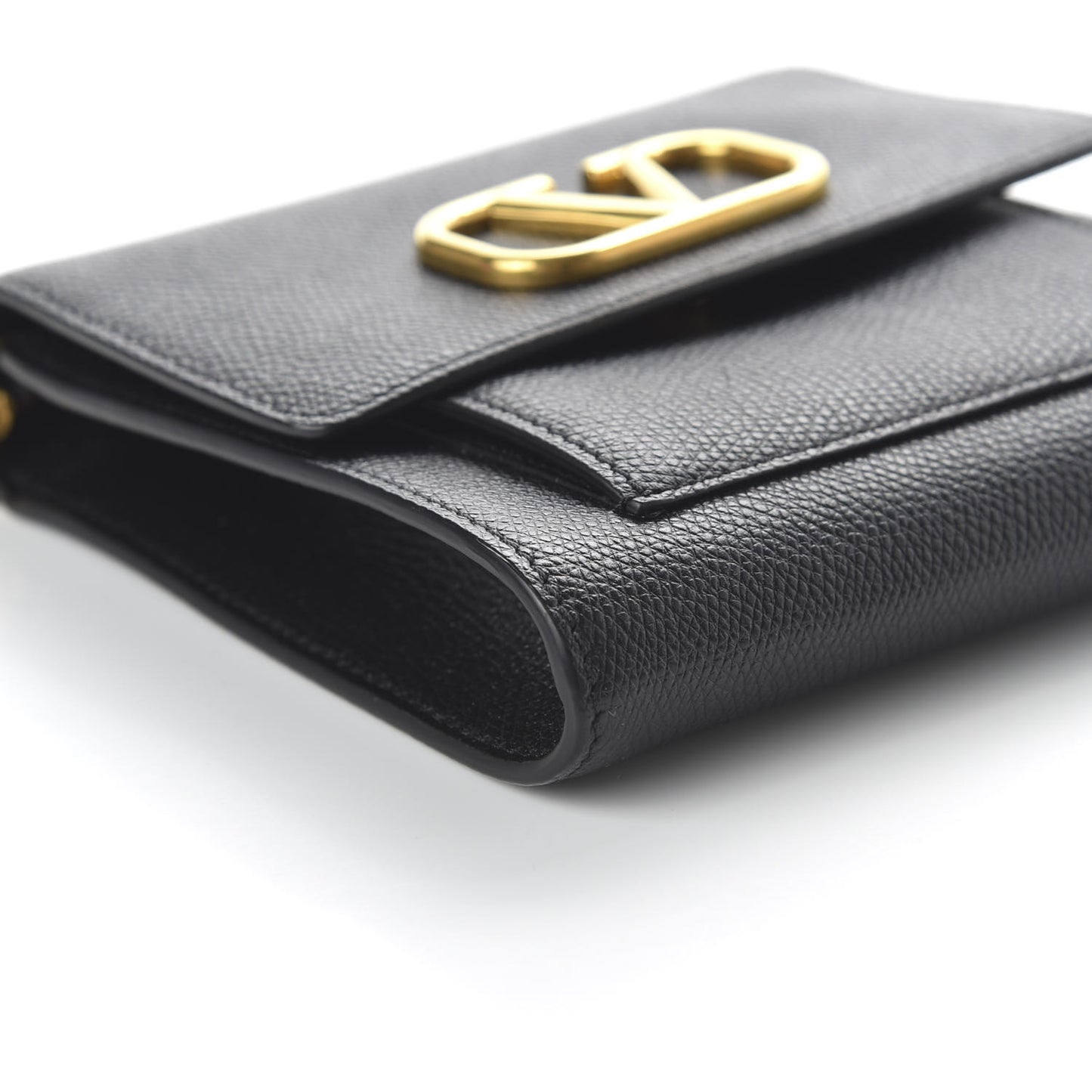 Calfskin VLogo Crossbody Bag Black