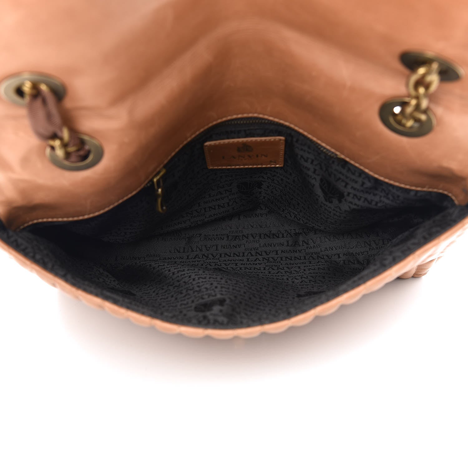 Lanvin Calfskin Quilted Medium Happy Shoulder Bag Brown 5 of 11