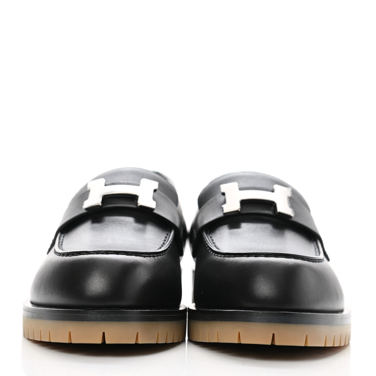 Calfskin Womens Faubourg Loafers 35.5 Black