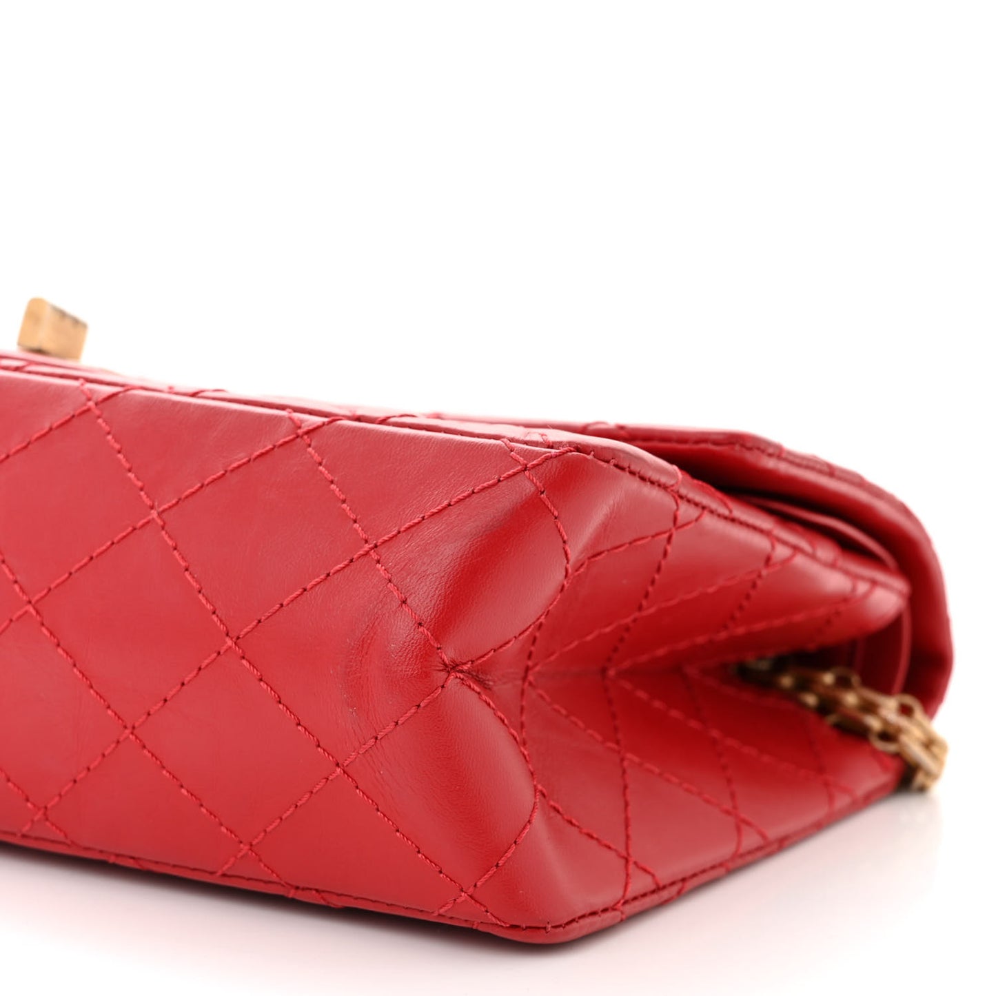 Aged Calfskin Quilted 2.55 Reissue 225 Flap Red