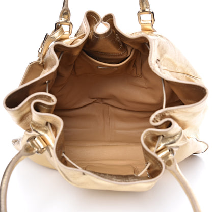 Prada Nappa Soft Drawstring Tote Platino 5 of 12