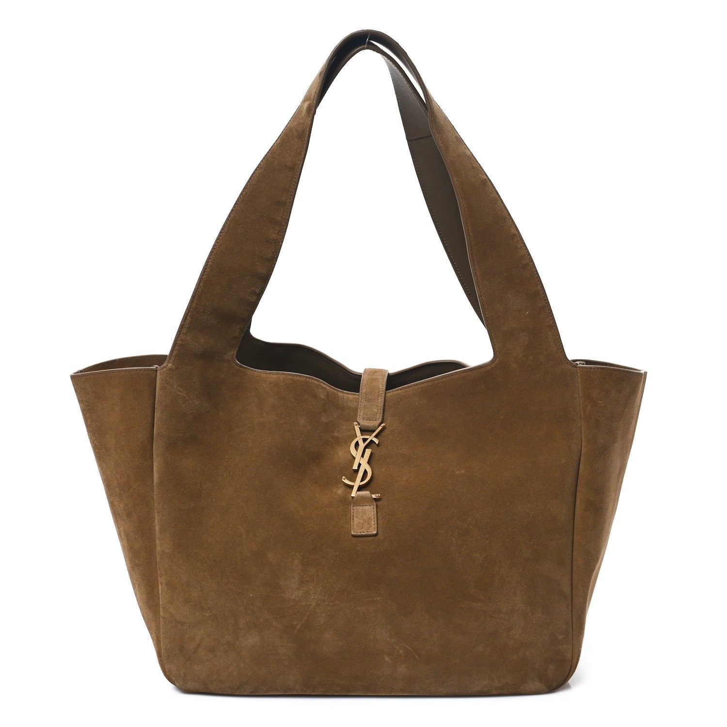Saint Laurent Suede Bea Tote Golden Leaf 1 of 10