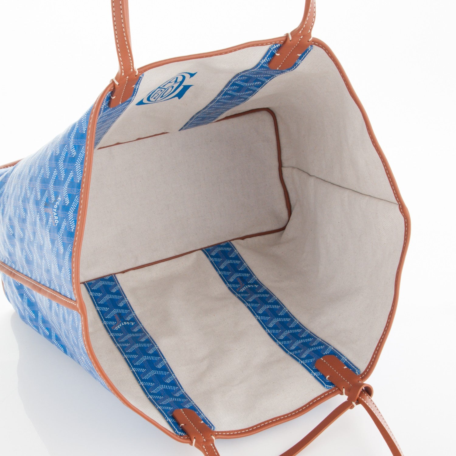 Goyard Goyardine Reversible Pertuis PM Sky Blue 8 of 10