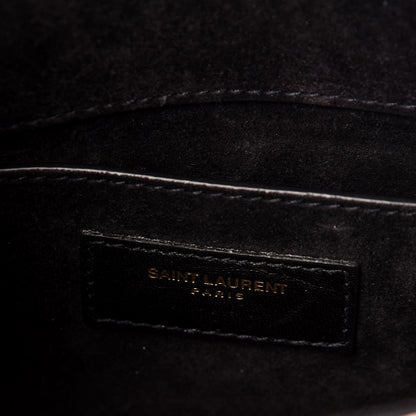 Saint Laurent Metallic Calfskin Small Classic Monogram Kate Satchel Gold 7 of 14