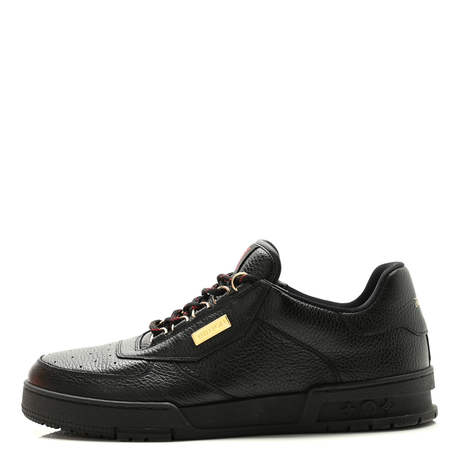 Louis Vuitton Calfskin Mens LV Trainer Sneakers 9 Black 1 of 8