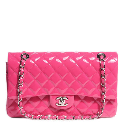 Chanel Patent Quilted Medium Double Flap Fuchsia 1 of 9