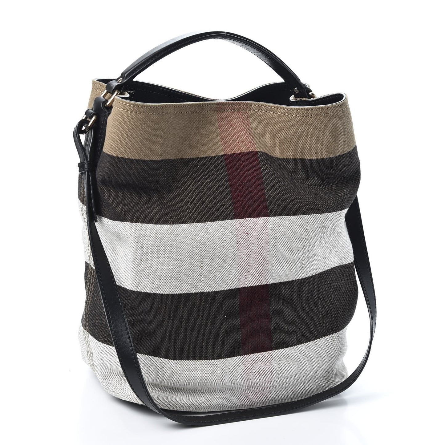 Canvas Mega Check Medium Ashby Hobo Black